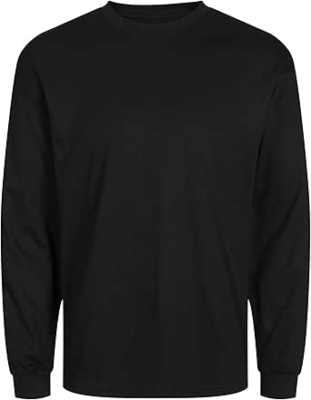 JACK %26 JONES Erkek Jjeurban Edge Tee Ls O-Neck Noos uzun kollu tişört, Siyah, S