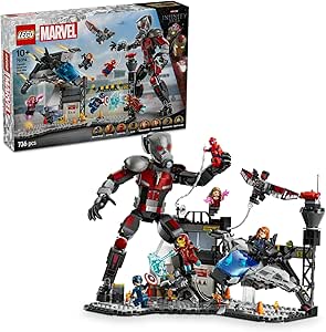 LEGO | Marvel Kaptan Amerika: Kahramanların Savaşı Aksiyon Savaşı 76314-10 Yaş ve Üzeri Çocuklar İçin 8 Minifigürlü Oyuncak Yapım Seti, Doğum Günü Hediyesi (736 Parça)