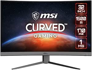 MSI G32C4 E2 31.5” FHD Kavisli Oyun PC Ekranı – 1500R VA Paneli, 1920×1080, 170Hz/1ms, 16:9, FreeSync Premium – DisplayPort 1.2a, HDMI 1.4b
