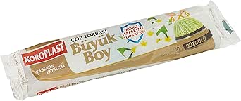 Koroplast Yasemin Kokulu Büyük Boy Büzgülü Çöp Poşeti 10’lu 65×70 cm, Kolay Bağlanır Kokulu Büzgülü Büyük Boy Çöp Torbası, Sızdırmaz, Yırtılmaz, Geri Dönüştürülebilir Atık Torbası, Güçlü Çöp Poşeti