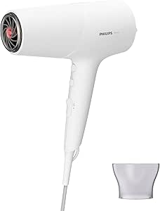 Philips Saç Kurutma Makinesi, ThermoShield Isı Koruma Teknolojisi, 2 Kat İyonik Bakım, 6 Kademeli Hız ve Sıcaklık Ayarı, Soğuk Hava Üfleme, 2100W Güçlü Performans, Parlak Saçlar, BHD500/00