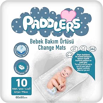 Paddlers Yumuşak Bebek Bakım Örtüsü 60 x 60 (1 x 10 adet)