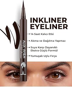 ALIX AVIEN Uzun Süre Kalıcı, Suya Dayanıklı Ve Yumuşak Uçlu Kahverengi Göz Kalemi- Inkliner Eyeliner Coffe Bean