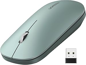UGREEN Kablosuz Fare, 2,4 Ghz Usb Bağlantısı, Maks. 4000 Dpi, 18 Ay Pil Ömrü. Pc, Mac, Dizüstü Bilgisayar, Windows 11, 10, 8.1, 7, Macos, Linux Ile Uyumlu (Yeşil)