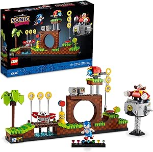LEGO® Ideas Sonic the Hedgehog Yeşil Tepe Bölgesi 21331 – Yetişkinler için Nostaljik Yapım Seti (1125 Parça)