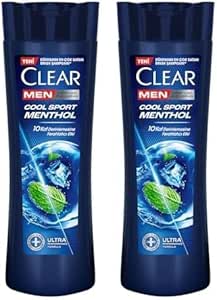 Clear Men Kepeğe Karşı Etkili Şampuan Cool Sport Menthol 350 ml 2li paket