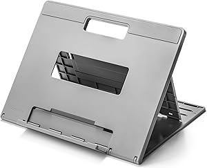 Kensington SmartFit Easy Riser Go 17 inç dizüstü bilgisayar standı, yüksekliği ayarlanabilir ve taşınabilir, 17 inçe kadar dizüstü bilgisayarlar, Ultrabook’lar, ChromeBooks ve SurfaceBooks için ideal,