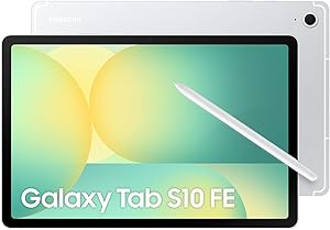 Samsung Galaxy Tab S10 FE, Wi-Fi Android Tablet, 8GB RAM, 128GB Depolama, 10.9 İnç, 90Hz Ekran, S Pen Dahil, IP68, 8000mAh Batarya, Gümüş (Samsung Türkiye Garantili)