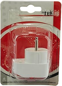 Tek-İş 524098 Fişs Erkek Topraklı Anahtarlı, Beyaz