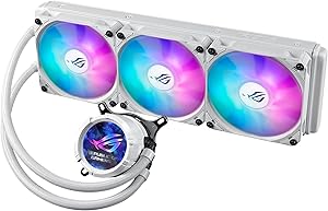 ASUS ROG STRIX LC III 360 ARGB LCD CPU SIVI SOĞUTUCU, 2.1″ IPS LCD, ASETEK’İN YENİ GEN7 V2 POMPASI VE PREMIUM ROG ARGB FANLAR BEYAZ