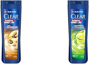 Clear Men Kepeğe Karşı Etkili Şampuan Saç Dökülmesine Karşı Kahve Çekirdeği Özü 350 ml(1) Clear Men Maksimum Ferahlık Yağlı Saç Derisi İçin Limon Özlü Kepeğe Karşı Etkili Şampuan 350 ml(1)