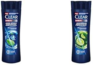 Clear Men Kepeğe Karşı Etkili Şampuan Cool Sport Menthol 350 ml ve Clear Men Kepeğe Karşı Etkili Şampuan Maksimum Ferahlık 350 ml