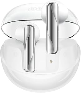 QCY T32 Ailybuds Clear ENC 4 Mikrofon Bluetooth 5.3 Kablosuz Kulaklık Beyaz