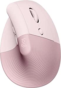 Logitech Lift Kablosuz Ergonomik Dikey Mouse, 57° Dikey Açı, 4000 DPI, Sessiz, Küçük ve Orta Eller İçin, Bluetooth, Logi Bolt USB Alıcı, 24 Ay Pil Ömrü, Pembe