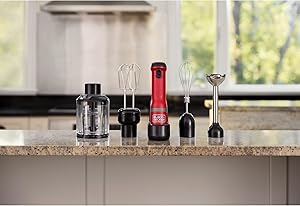 Black + Decker BCKM1014KR-QW Kitchen Wand 4 parça Şarjlı/Kablosuz El Blender Seti