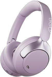 QCY H3 Pro Hybrid Anc Hi-res Ldac Bluetooth 5.4 Kafaüstü Kablosuz Kulaklık Çift Cihaz desteği Mor