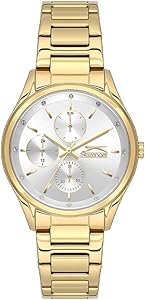 SLAZENGER, GOLD ÇELİK KASA, BEYAZ KADRAN, MULTİFONKSİYON, QUARTZ, 36MM, KADIN KOL SAATİ SL.09.2229.4.05