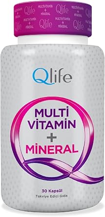 Qlife Multivitamin & Mineral 30 Kapsül 13 Vitamin 7 Mineral