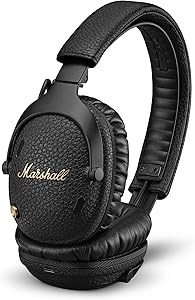 Marshall Monitor III ANC Aktif Gürültü Azaltma Bluetooth Kulaklık, 70 Saat Çalma Süresi – Siyah