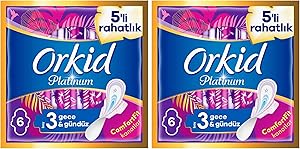 Orkid Platinum Gece ve Gündüz (Boy 3) 6 Adet Hijyenik Ped 2li paket