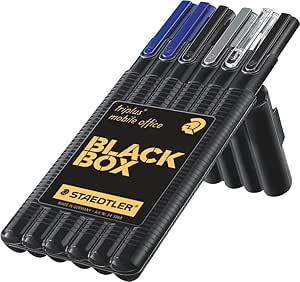 Staedtler-Triplus Mobile Office Black Box 6`lı Plastik Kutulu Set