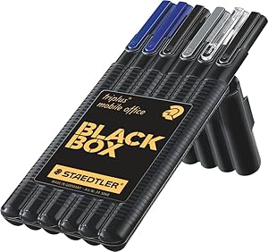 Staedtler-Triplus Mobile Office Black Box 6`lı Plastik Kutulu Set