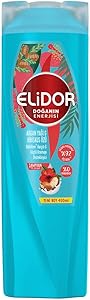 Elidor Doğanın Enerjisi Saç Bakım Şampuanı Argan Yağı & Hibiskus Özü Dökülme Karşıtı & Güçlü Uzamayı Destekleyici 400 ml