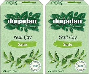 Dogadan Yeşil Çay Sade (20’li Poşet) 2li paket