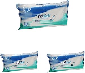 İnci Fresh Islak Havlu 50 Vücut Extra Geniş 3lü paket