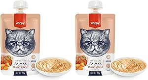 Wanpy Taze Somonlu&Tavuklu Kedi Et Ezmesi 90 gr 2li paket