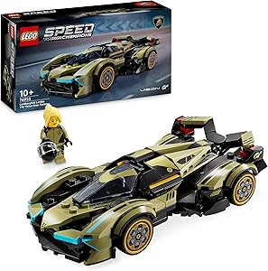 LEGO Speed Champions Lamborghini Lambo V12 Vision GT Süper Araba 76923 – 10 Yaş ve Üzeri Araç Tutkunları İçin Yaratıcı Oyuncak Yapım Seti (230 Parça)