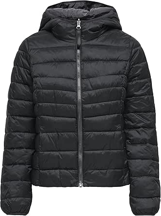 ONLY, Kadın, ONLTAHOE REVERSIBLE HOOD JACKET OTW, Mont Ceket, Siyah, L