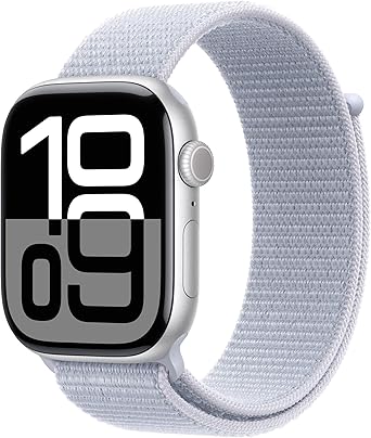 Apple Watch Series 10 GPS + Cellular 42 mm Gümüş Rengi Kasa Akıllı Saat ve Bulut Mavisi Spor Loop – Standart. Fitness Takibi, EKG Uygulaması, Hep Açık Retina Ekran, Karbon Nötr