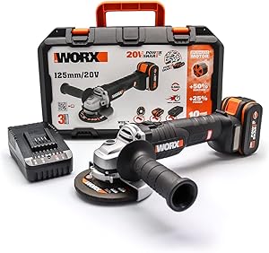 WORX WX812 20Volt 4.0Ah. 125mm Kömürsüz Profesyonel Şarjlı Avuç Taşlama