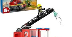 LEGO City Merdivenli İtfaiye Kamyonu 60463-4 Yaş ve Üzeri Çocuklar için Yaratıcı Oyuncak Yapım Seti, Doğum Günü Hediyesi (82 Parça)
