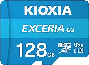 KIOXIA EXCERIA G2 128GB microSDXC – UHS-I, V30, 100MB/s Okuma, 50MB/s Yazma