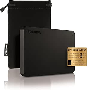 Toshiba Canvio Basics Exclusive 2.5″ 1TB USB 3.2 Gen-1 (HDTB510MK3AA) Taşınabilir Harici Sabit Disk (Koruma Kılıflı)