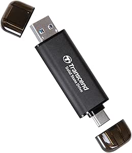 Transcend 256GB USB/Type-C 10Gbps Taşınabilir Harici SSD TS256GESD310C – Siyah