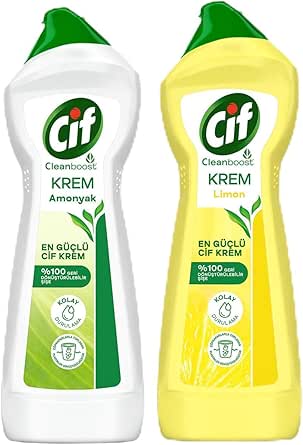 Cif Krem Amonyak Limon 2’li Sünger Copack 1500 ml