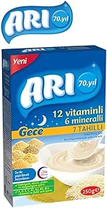 ARI Mama 12 Vitaminli 6 Mineralli Sütlü 7 Tahıllı Pirinçli Gece,200 Gr