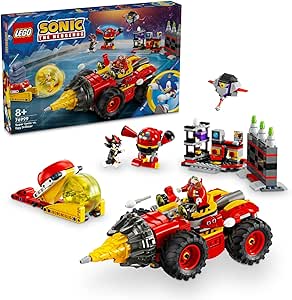 LEGO Sonic the Hedgehog Super Sonic, Egg Drillster’a Karşı 76999 – 8 Yaş ve Üzeri Kız ve Erkek Çocukları İçin Shadow ve Dr. Eggman İçeren Yapım Seti, Çocuklar için Doğum Günü Hediyesi (590 Parça)