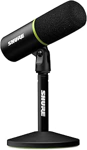 Shure MV6 Oyun Mikrofonu, Oyun ve Akış için Dinamik USB PC Mikrofonu – Masaüstü Standı, Arka Plan Gürültü Engelleme, Gerçek Zamanlı Kulaklık İzleme için Dokunma ve 3,5 mm Çıkış