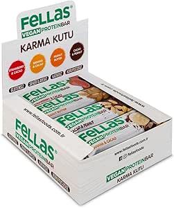Fellas Vegan Protein Bar, 40gr Karışık Kutu, 12 Adet (4 Çeşit)