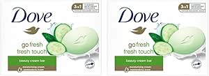 Dove Beauty Cream Bar Katı Güzellik Sabunu Fresh Touch Nemlendirici Etkili, 90 g 2li paket