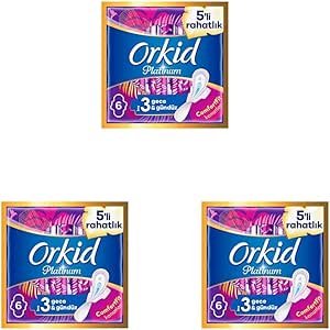 Orkid Platinum Gece ve Gündüz (Boy 3) 6 Adet Hijyenik Ped 3lü paket