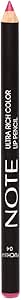 Note Ultra Rich Color Lip Pencil 04 Fuchsia Dudak Kalemi, Pembe