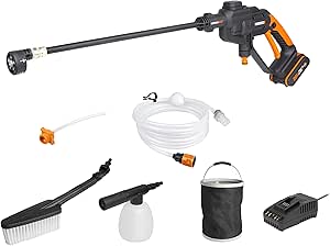 WORX WG620E.2 20Volt 2.0Ah. Li-ion 24 Bar Basınçlı Yıkama Tabancası + 4 Parça Yıkama Seti