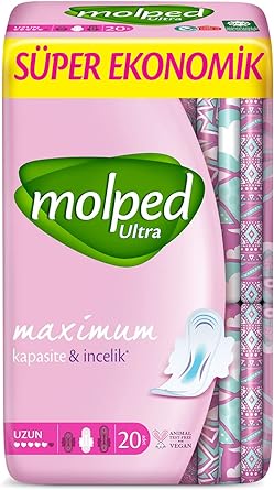 Molped Ultra Hijyenik Ped Anatomik Uzun Süper Ekonomik 20 Adet