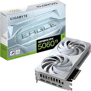 GIGABYTE GeForce RTX™ 5060 Ti EAGLE OC ICE 8G 2 Fanlı WINDFORCE Soğutmalı Gaming Ekran Kartı – GV-N506TEAGLEOC ICE-8GD