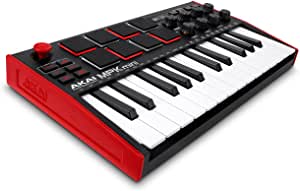 Akai Professional MPK Mini MK3 – USB MIDI Klavye Controller, 25 Mini Tuş, Arkadan Aydınlatmalı 8 Bateri Pedi, 8 Düğme ve Müzik Prodüksiyon Yazılımı Dahil – Kırmızı